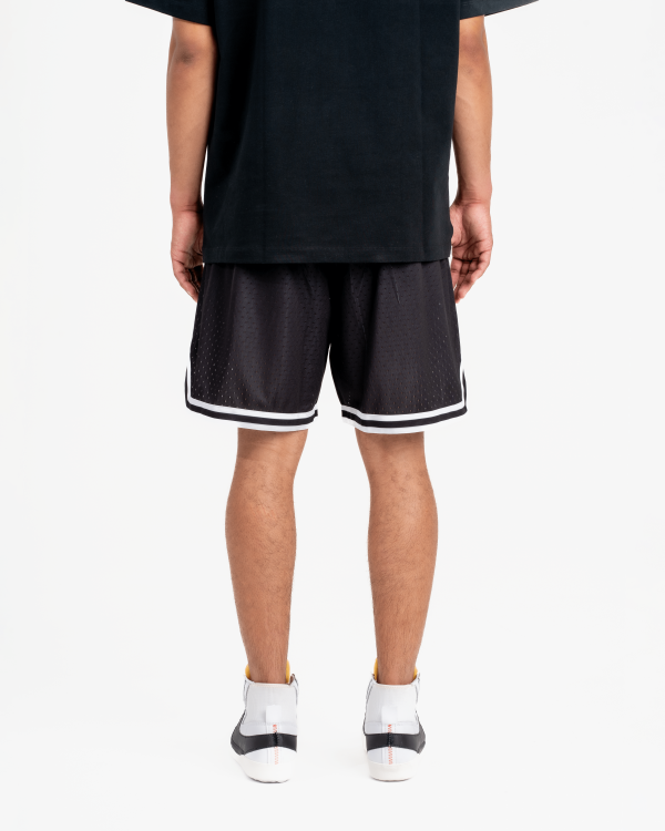 Les patrons luxury streetwear black double mesh basketball shorts