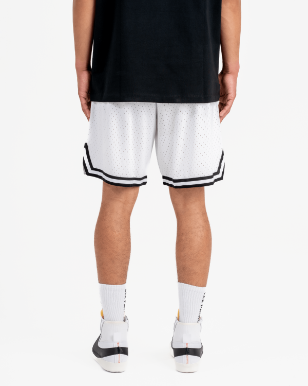 Les patrons luxury streetwear white double mesh basketball shorts