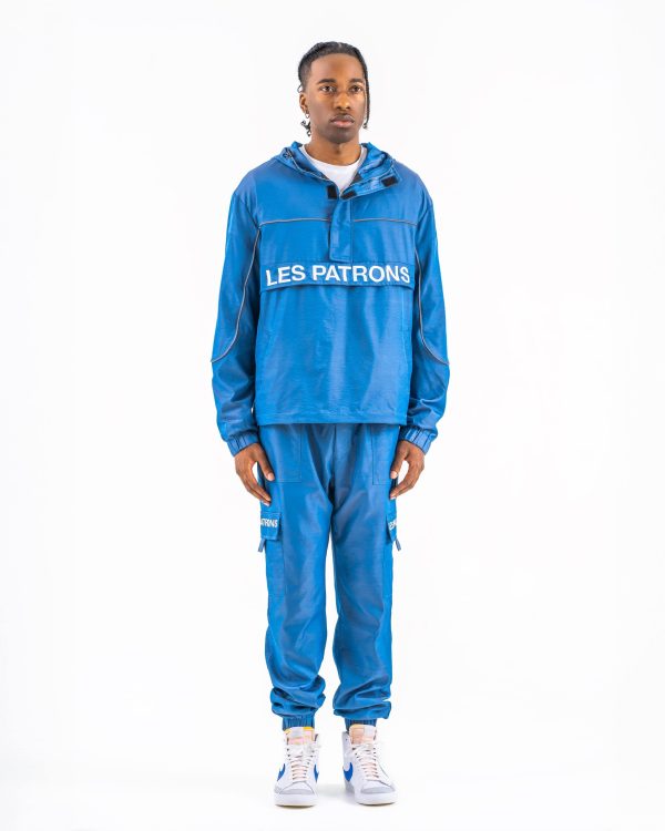 les patrons luxury streetwear blue windbreaker tracksuit