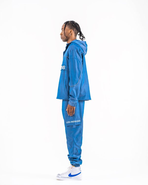 les patrons luxury streetwear blue windbreaker tracksuit