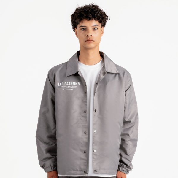 les patrons luxury streetwear grey coach jacket