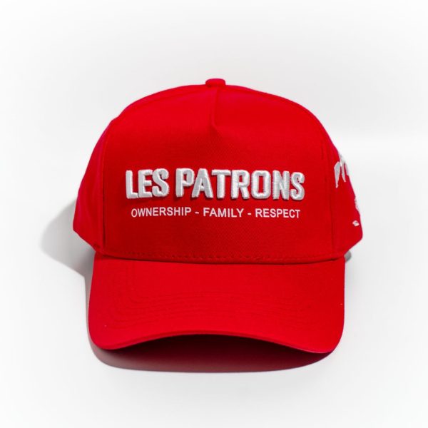 les patrons luxury streetwear signature red hat