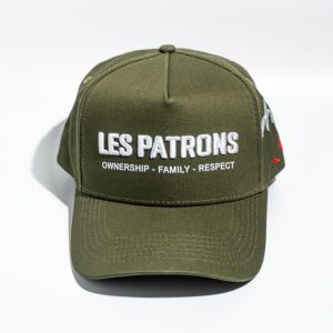 les patrons luxury streetwear signature forest green hat