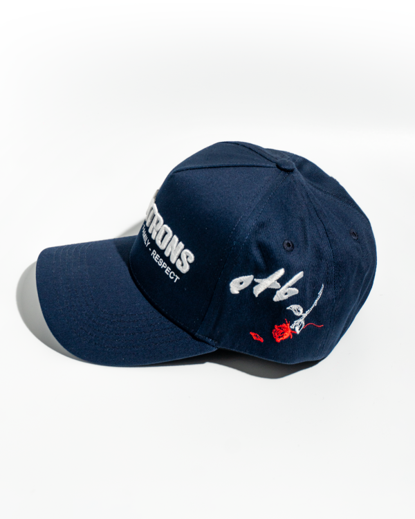 les patrons luxury streetwear signature navy blue hat